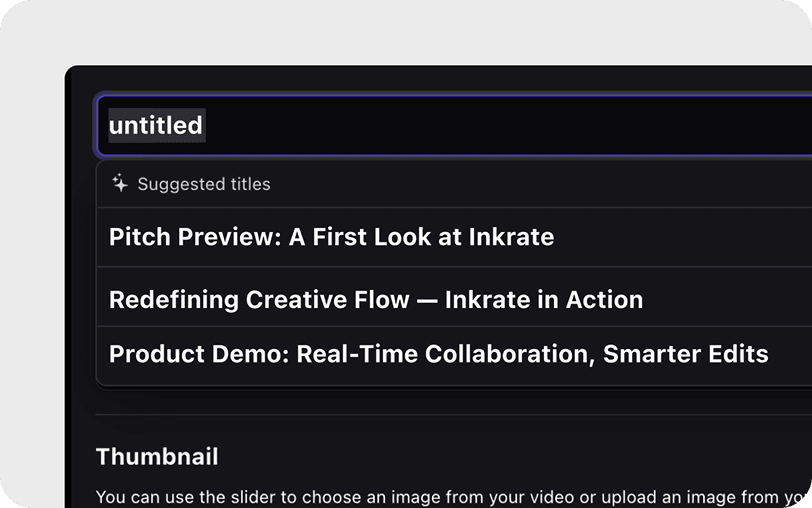 Showing AI assistant suggesting recording title