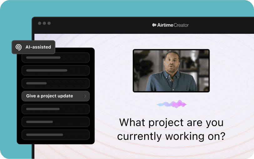 Questions helping to create a recording with AI