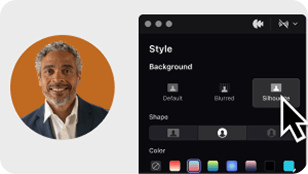 Shaping the presenter with the shape option