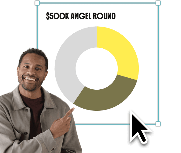 Presenter showing the graphic