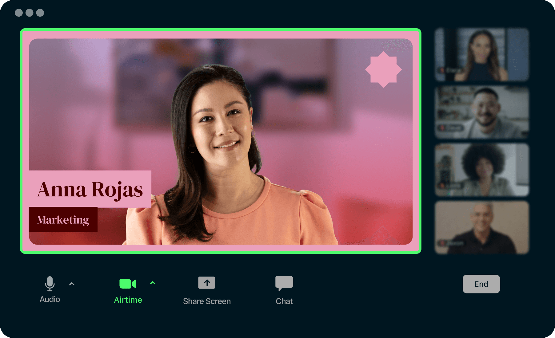 Zoom call with great loock